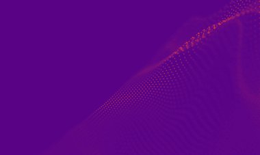 Soyut Mor Geometrik Arkaplan. Bağlantı yapısı. Bilim geçmişi. Gelecekçi Teknoloji HUD elementi. birleştirici noktalar ve çizgiler .