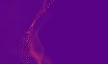 Soyut Mor Geometrik Arkaplan. Bağlantı yapısı. Bilim geçmişi. Gelecekçi Teknoloji HUD elementi. birleştirici noktalar ve çizgiler .