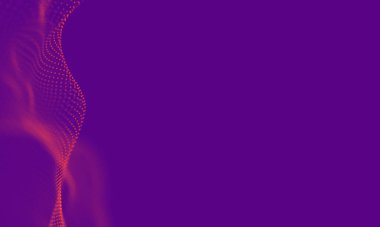 Soyut Mor Geometrik Arkaplan. Bağlantı yapısı. Bilim geçmişi. Gelecekçi Teknoloji HUD elementi. birleştirici noktalar ve çizgiler .