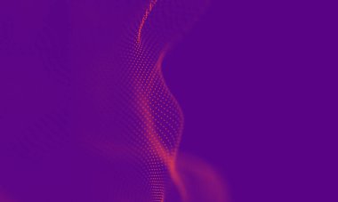 Soyut Mor Geometrik Arkaplan. Bağlantı yapısı. Bilim geçmişi. Gelecekçi Teknoloji HUD elementi. birleştirici noktalar ve çizgiler .