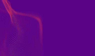 Soyut Mor Geometrik Arkaplan. Bağlantı yapısı. Bilim geçmişi. Gelecekçi Teknoloji HUD elementi. birleştirici noktalar ve çizgiler .