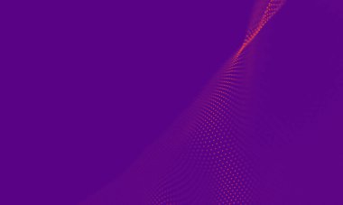 Soyut Mor Geometrik Arkaplan. Bağlantı yapısı. Bilim geçmişi. Gelecekçi Teknoloji HUD elementi. birleştirici noktalar ve çizgiler .