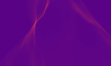 Soyut Mor Geometrik Arkaplan. Bağlantı yapısı. Bilim geçmişi. Gelecekçi Teknoloji HUD elementi. birleştirici noktalar ve çizgiler .