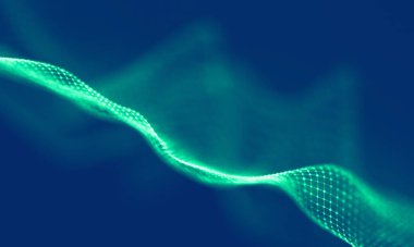 Soyut Mavi Geometrik Arkaplan. Bağlantı yapısı. Bilim geçmişi. Gelecekçi Teknoloji HUD elementi. Noktalar ve çizgiler birleşiyor. Büyük Veri Görselleştirme Şirketi .