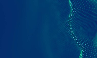 Soyut Mavi Geometrik Arkaplan. Bağlantı yapısı. Bilim geçmişi. Gelecekçi Teknoloji HUD elementi. Noktalar ve çizgiler birleşiyor. Büyük Veri Görselleştirme Şirketi .