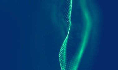 Soyut Mavi Geometrik Arkaplan. Bağlantı yapısı. Bilim geçmişi. Gelecekçi Teknoloji HUD elementi. Noktalar ve çizgiler birleşiyor. Büyük Veri Görselleştirme Şirketi .