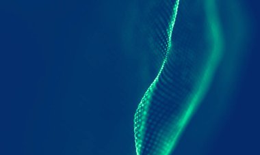 Soyut Mavi Geometrik Arkaplan. Bağlantı yapısı. Bilim geçmişi. Gelecekçi Teknoloji HUD elementi. Noktalar ve çizgiler birleşiyor. Büyük Veri Görselleştirme Şirketi .