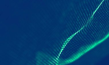 Soyut Mavi Geometrik Arkaplan. Bağlantı yapısı. Bilim geçmişi. Gelecekçi Teknoloji HUD elementi. Noktalar ve çizgiler birleşiyor. Büyük Veri Görselleştirme Şirketi .