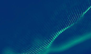 Soyut Mavi Geometrik Arkaplan. Bağlantı yapısı. Bilim geçmişi. Gelecekçi Teknoloji HUD elementi. Noktalar ve çizgiler birleşiyor. Büyük Veri Görselleştirme Şirketi .