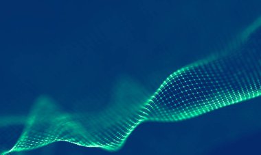 Soyut Mavi Geometrik Arkaplan. Bağlantı yapısı. Bilim geçmişi. Gelecekçi Teknoloji HUD elementi. Noktalar ve çizgiler birleşiyor. Büyük Veri Görselleştirme Şirketi .