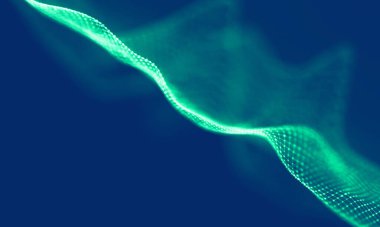 Soyut Mavi Geometrik Arkaplan. Bağlantı yapısı. Bilim geçmişi. Gelecekçi Teknoloji HUD elementi. Noktalar ve çizgiler birleşiyor. Büyük Veri Görselleştirme Şirketi .