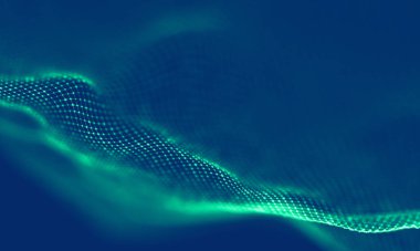 Soyut Mavi Geometrik Arkaplan. Bağlantı yapısı. Bilim geçmişi. Gelecekçi Teknoloji HUD elementi. Noktalar ve çizgiler birleşiyor. Büyük Veri Görselleştirme Şirketi .