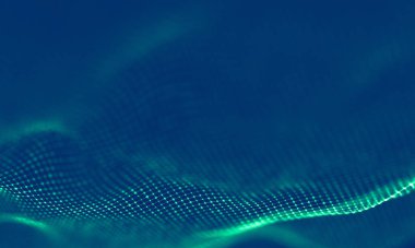 Soyut Mavi Geometrik Arkaplan. Bağlantı yapısı. Bilim geçmişi. Gelecekçi Teknoloji HUD elementi. Noktalar ve çizgiler birleşiyor. Büyük Veri Görselleştirme Şirketi .