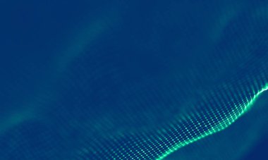 Soyut Mavi Geometrik Arkaplan. Bağlantı yapısı. Bilim geçmişi. Gelecekçi Teknoloji HUD elementi. Noktalar ve çizgiler birleşiyor. Büyük Veri Görselleştirme Şirketi .