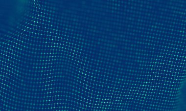 Soyut Mavi Geometrik Arkaplan. Bağlantı yapısı. Bilim geçmişi. Gelecekçi Teknoloji HUD elementi. Noktalar ve çizgiler birleşiyor. Büyük Veri Görselleştirme Şirketi .