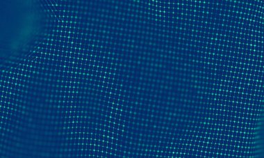 Soyut Mavi Geometrik Arkaplan. Bağlantı yapısı. Bilim geçmişi. Gelecekçi Teknoloji HUD elementi. Noktalar ve çizgiler birleşiyor. Büyük Veri Görselleştirme Şirketi .