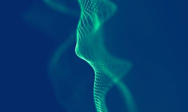 Soyut Mavi Geometrik Arkaplan. Bağlantı yapısı. Bilim geçmişi. Gelecekçi Teknoloji HUD elementi. Noktalar ve çizgiler birleşiyor. Büyük Veri Görselleştirme Şirketi .