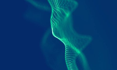 Soyut Mavi Geometrik Arkaplan. Bağlantı yapısı. Bilim geçmişi. Gelecekçi Teknoloji HUD elementi. Noktalar ve çizgiler birleşiyor. Büyük Veri Görselleştirme Şirketi .