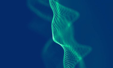 Soyut Mavi Geometrik Arkaplan. Bağlantı yapısı. Bilim geçmişi. Gelecekçi Teknoloji HUD elementi. Noktalar ve çizgiler birleşiyor. Büyük Veri Görselleştirme Şirketi .