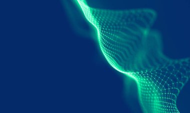 Soyut Mavi Geometrik Arkaplan. Bağlantı yapısı. Bilim geçmişi. Gelecekçi Teknoloji HUD elementi. Noktalar ve çizgiler birleşiyor. Büyük Veri Görselleştirme Şirketi .