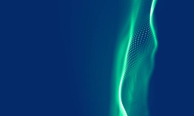 Soyut Mavi Geometrik Arkaplan. Bağlantı yapısı. Bilim geçmişi. Gelecekçi Teknoloji HUD elementi. Noktalar ve çizgiler birleşiyor. Büyük Veri Görselleştirme Şirketi .