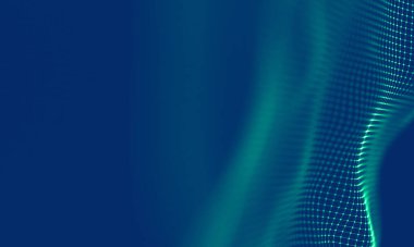 Soyut Mavi Geometrik Arkaplan. Bağlantı yapısı. Bilim geçmişi. Gelecekçi Teknoloji HUD elementi. Noktalar ve çizgiler birleşiyor. Büyük Veri Görselleştirme Şirketi .