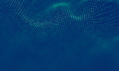 Soyut Mavi Geometrik Arkaplan. Bağlantı yapısı. Bilim geçmişi. Gelecekçi Teknoloji HUD elementi. Noktalar ve çizgiler birleşiyor. Büyük Veri Görselleştirme Şirketi .