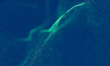 Soyut Mavi Geometrik Arkaplan. Bağlantı yapısı. Bilim geçmişi. Gelecekçi Teknoloji HUD elementi. Noktalar ve çizgiler birleşiyor. Büyük Veri Görselleştirme Şirketi .