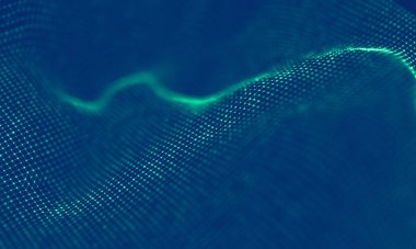 Soyut Mavi Geometrik Arkaplan. Bağlantı yapısı. Bilim geçmişi. Gelecekçi Teknoloji HUD elementi. Noktalar ve çizgiler birleşiyor. Büyük Veri Görselleştirme Şirketi .