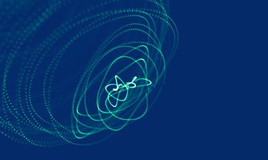 Soyut Mavi Geometrik Arkaplan. Bağlantı yapısı. Bilim geçmişi. Gelecekçi Teknoloji HUD elementi. Noktalar ve çizgiler birleşiyor. Büyük Veri Görselleştirme Şirketi .