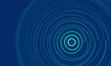 Soyut Mavi Geometrik Arkaplan. Bağlantı yapısı. Bilim geçmişi. Gelecekçi Teknoloji HUD elementi. Noktalar ve çizgiler birleşiyor. Büyük Veri Görselleştirme Şirketi .