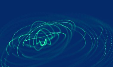 Soyut Mavi Geometrik Arkaplan. Bağlantı yapısı. Bilim geçmişi. Gelecekçi Teknoloji HUD elementi. Noktalar ve çizgiler birleşiyor. Büyük Veri Görselleştirme Şirketi .