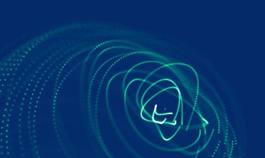 Soyut Mavi Geometrik Arkaplan. Bağlantı yapısı. Bilim geçmişi. Gelecekçi Teknoloji HUD elementi. Noktalar ve çizgiler birleşiyor. Büyük Veri Görselleştirme Şirketi .