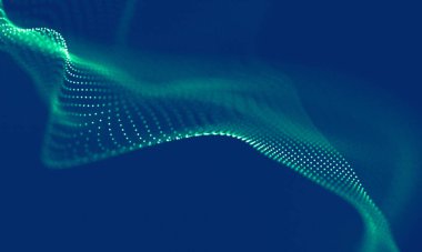 Soyut Mavi Geometrik Arkaplan. Bağlantı yapısı. Bilim geçmişi. Gelecekçi Teknoloji HUD elementi. Noktalar ve çizgiler birleşiyor. Büyük Veri Görselleştirme Şirketi .