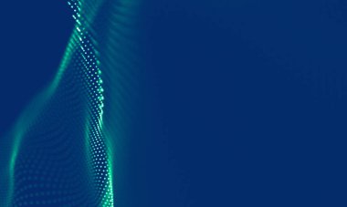 Soyut Mavi Geometrik Arkaplan. Bağlantı yapısı. Bilim geçmişi. Gelecekçi Teknoloji HUD elementi. Noktalar ve çizgiler birleşiyor. Büyük Veri Görselleştirme Şirketi .