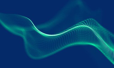 Soyut Mavi Geometrik Arkaplan. Bağlantı yapısı. Bilim geçmişi. Gelecekçi Teknoloji HUD elementi. Noktalar ve çizgiler birleşiyor. Büyük Veri Görselleştirme Şirketi .