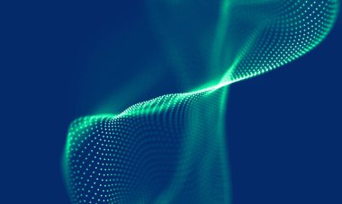 Soyut Mavi Geometrik Arkaplan. Bağlantı yapısı. Bilim geçmişi. Gelecekçi Teknoloji HUD elementi. Noktalar ve çizgiler birleşiyor. Büyük Veri Görselleştirme Şirketi .