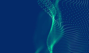 Soyut Mavi Geometrik Arkaplan. Bağlantı yapısı. Bilim geçmişi. Gelecekçi Teknoloji HUD elementi. Noktalar ve çizgiler birleşiyor. Büyük Veri Görselleştirme Şirketi .