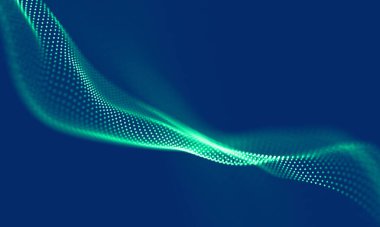 Soyut Mavi Geometrik Arkaplan. Bağlantı yapısı. Bilim geçmişi. Gelecekçi Teknoloji HUD elementi. Noktalar ve çizgiler birleşiyor. Büyük Veri Görselleştirme Şirketi .