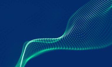 Soyut Mavi Geometrik Arkaplan. Bağlantı yapısı. Bilim geçmişi. Gelecekçi Teknoloji HUD elementi. Noktalar ve çizgiler birleşiyor. Büyük Veri Görselleştirme Şirketi .