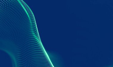 Soyut Mavi Geometrik Arkaplan. Bağlantı yapısı. Bilim geçmişi. Gelecekçi Teknoloji HUD elementi. Noktalar ve çizgiler birleşiyor. Büyük Veri Görselleştirme Şirketi .