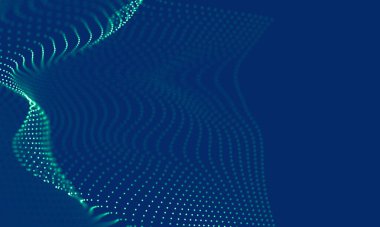 Soyut Mavi Geometrik Arkaplan. Bağlantı yapısı. Bilim geçmişi. Gelecekçi Teknoloji HUD elementi. Noktalar ve çizgiler birleşiyor. Büyük Veri Görselleştirme Şirketi .