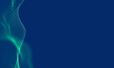 Soyut Mavi Geometrik Arkaplan. Bağlantı yapısı. Bilim geçmişi. Gelecekçi Teknoloji HUD elementi. Noktalar ve çizgiler birleşiyor. Büyük Veri Görselleştirme Şirketi .