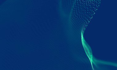 Soyut Mavi Geometrik Arkaplan. Bağlantı yapısı. Bilim geçmişi. Gelecekçi Teknoloji HUD elementi. Noktalar ve çizgiler birleşiyor. Büyük Veri Görselleştirme Şirketi .