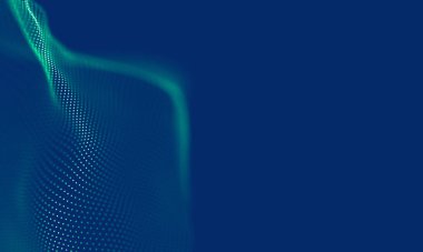 Soyut Mavi Geometrik Arkaplan. Bağlantı yapısı. Bilim geçmişi. Gelecekçi Teknoloji HUD elementi. Noktalar ve çizgiler birleşiyor. Büyük Veri Görselleştirme Şirketi .