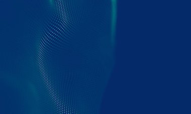 Soyut Mavi Geometrik Arkaplan. Bağlantı yapısı. Bilim geçmişi. Gelecekçi Teknoloji HUD elementi. Noktalar ve çizgiler birleşiyor. Büyük Veri Görselleştirme Şirketi .