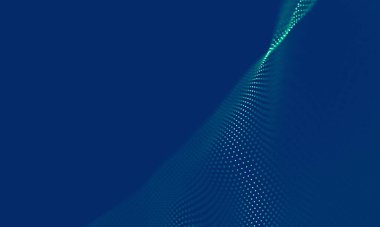 Soyut Mavi Geometrik Arkaplan. Bağlantı yapısı. Bilim geçmişi. Gelecekçi Teknoloji HUD elementi. Noktalar ve çizgiler birleşiyor. Büyük Veri Görselleştirme Şirketi .