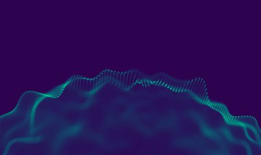 Soyut Mavi Geometrik Arkaplan. Bağlantı yapısı. Bilim geçmişi. Gelecekçi Teknoloji HUD elementi. Noktalar ve çizgiler birleşiyor. Büyük Veri Görselleştirme Şirketi .