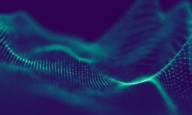 Soyut Mavi Geometrik Arkaplan. Bağlantı yapısı. Bilim geçmişi. Gelecekçi Teknoloji HUD elementi. Noktalar ve çizgiler birleşiyor. Büyük Veri Görselleştirme Şirketi .