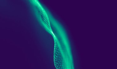 Soyut Mavi Geometrik Arkaplan. Bağlantı yapısı. Bilim geçmişi. Gelecekçi Teknoloji HUD elementi. Noktalar ve çizgiler birleşiyor. Büyük Veri Görselleştirme Şirketi .